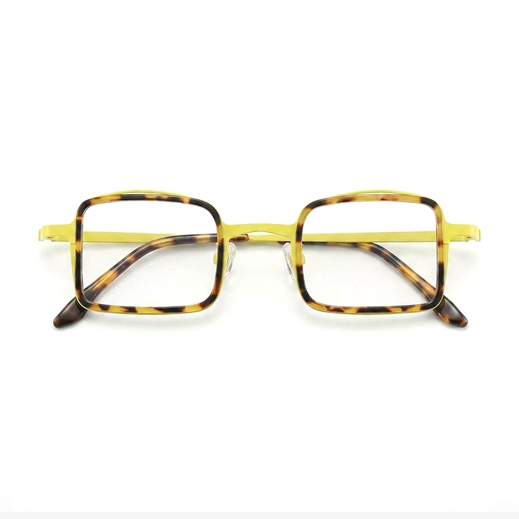 Montures de lunettes carrées rétro ultra-légères et tendance, coloris de niche, style personnalisé pour la myopie. Lunettes optiques.
