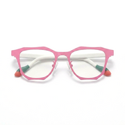 Titanium Cat-Eye Square Optical Frames