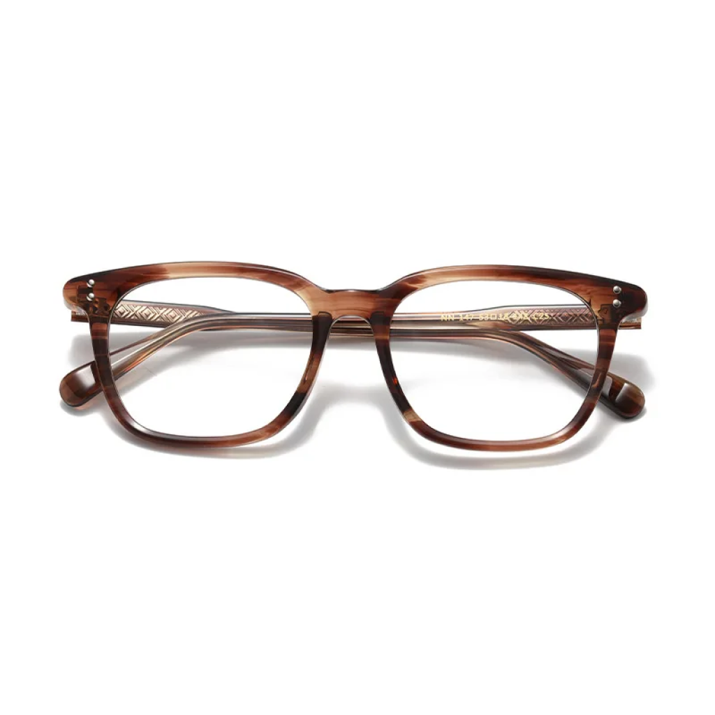 Monture de lunettes business pour le quotidien en couleur écaille rétro, lunettes optiques carrées-rondes tendance et artistiques pour les jeunes