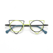 Titanium Cat Eye Optical Glasses Frame – Two-Tone Retro Niche Lightweight Unisex
