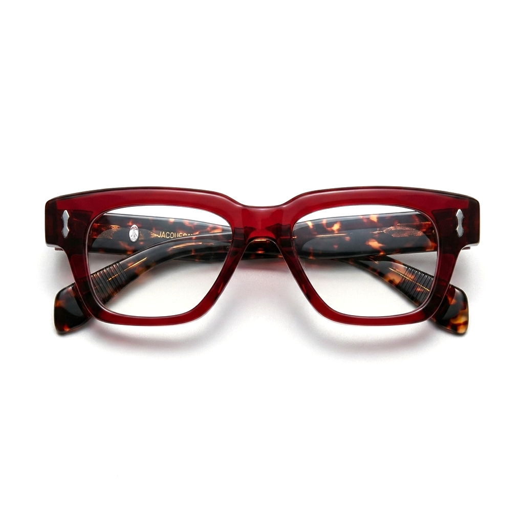 Optischer Brillenrahmen aus quadratischem Acetat im Retro-Stil