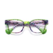 Occhiali con montatura quadrata di design letterario di moda Cornice personalità tendenza di nicchia vetro da prescrizione di marca di lusso retrò multicolore