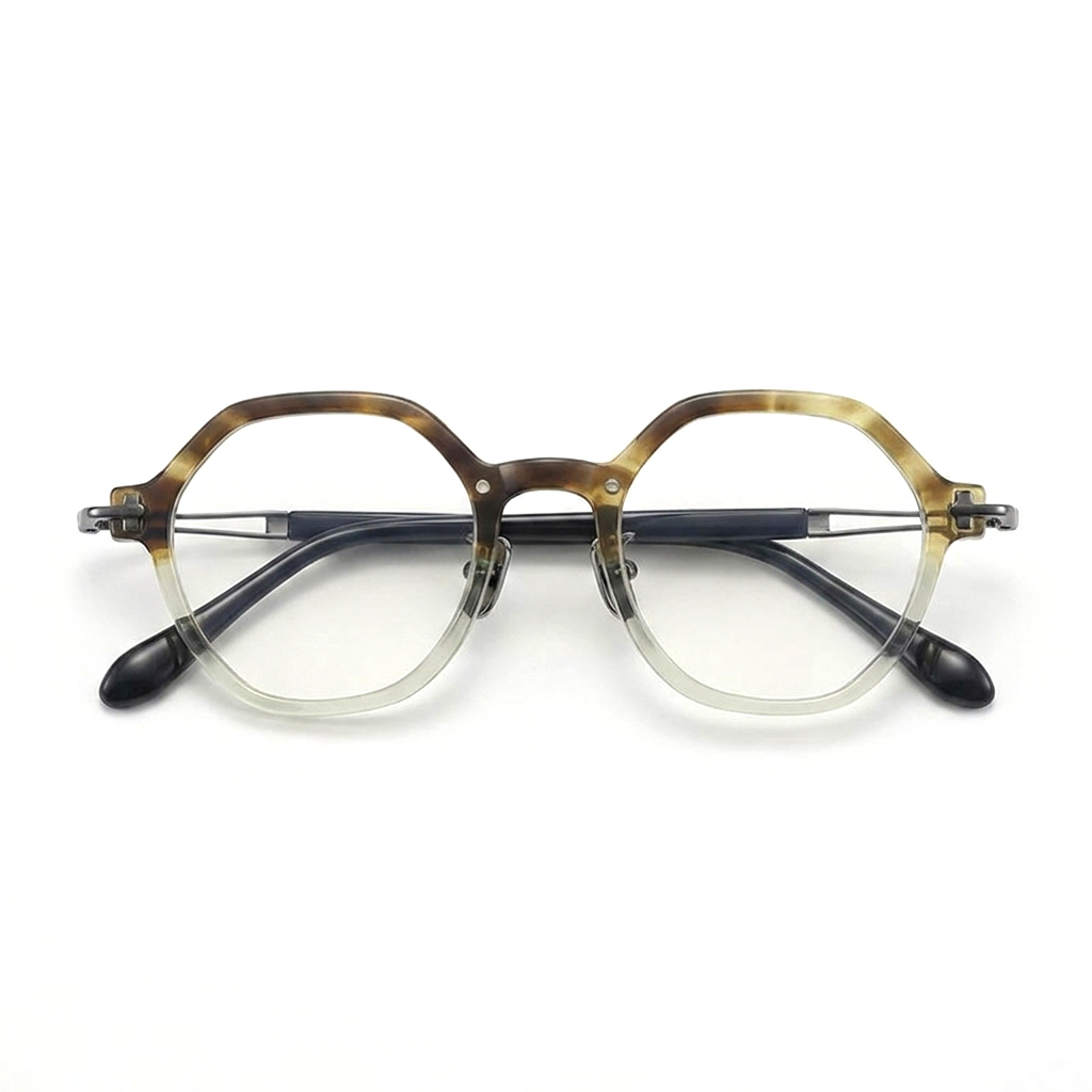 Acetate Square Optical Frames – Unisex Polygonal Eyeglasses