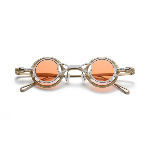 Titanium Optical Frame with Magnetic Polarized Clip-On — Round