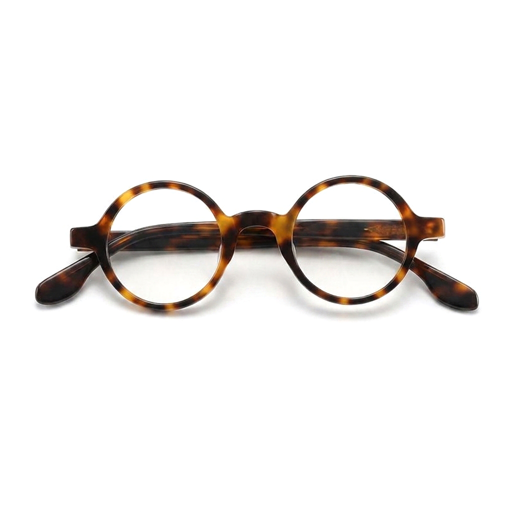 Round Acetate Optical Frames – Retro Literary Style