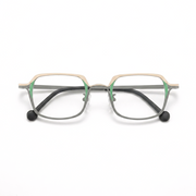 Two-Tone Titanium Square Optical Frames