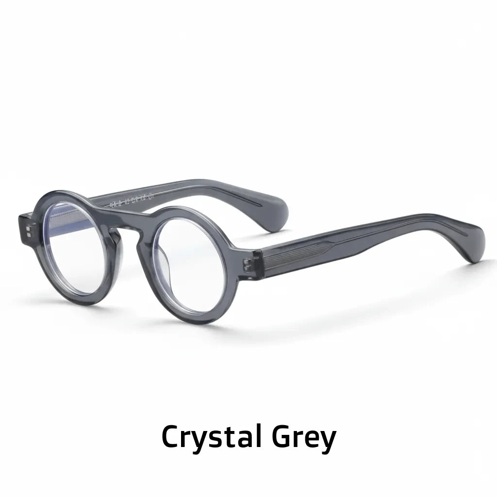 Retro Round Acetate Optical Frames - Unisex Prescription Eyeglasses