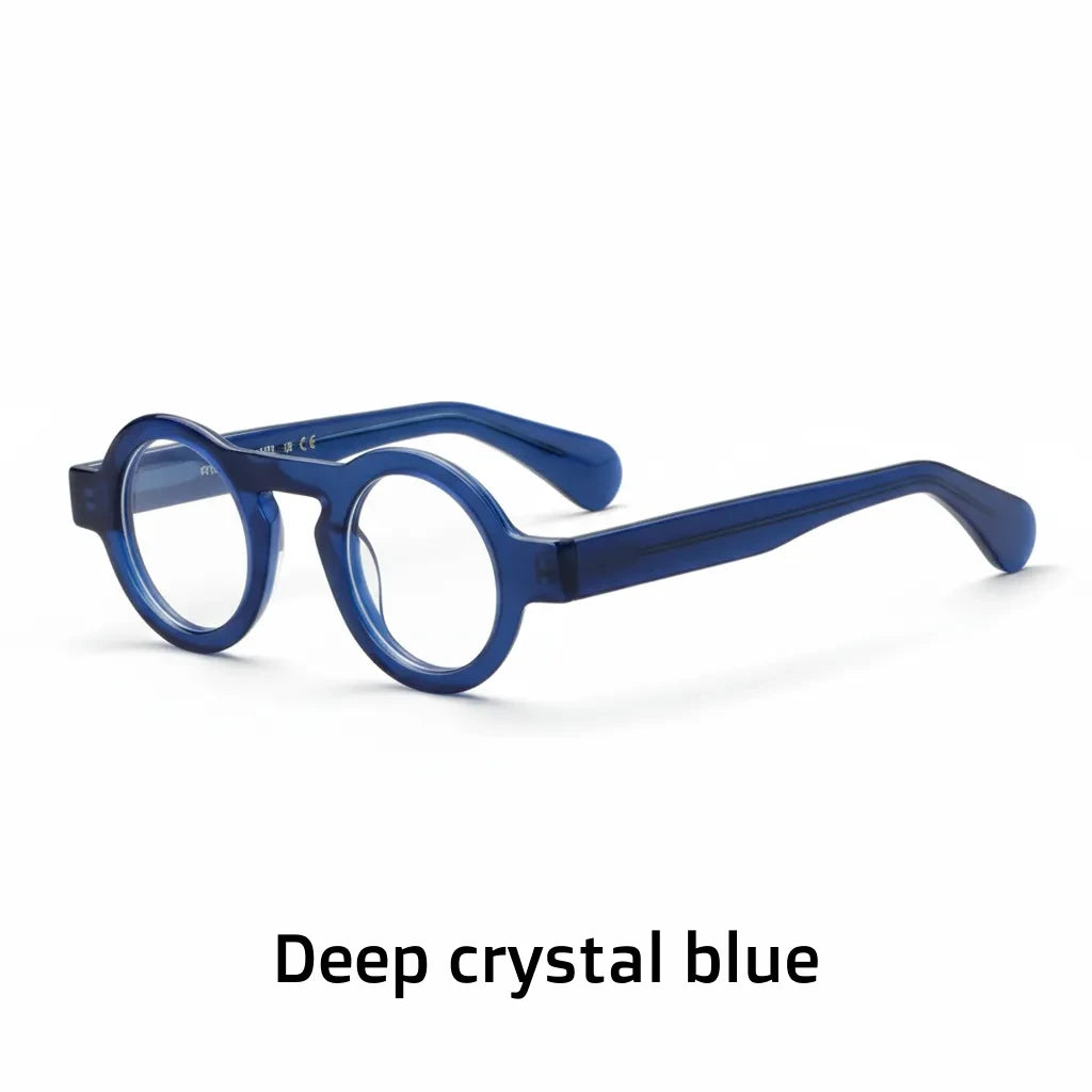 Retro Round Acetate Optical Frames - Unisex Prescription Eyeglasses