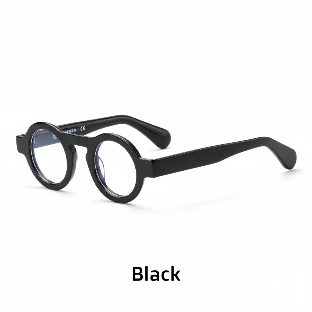 Retro Round Acetate Optical Frames - Unisex Prescription Eyeglasses