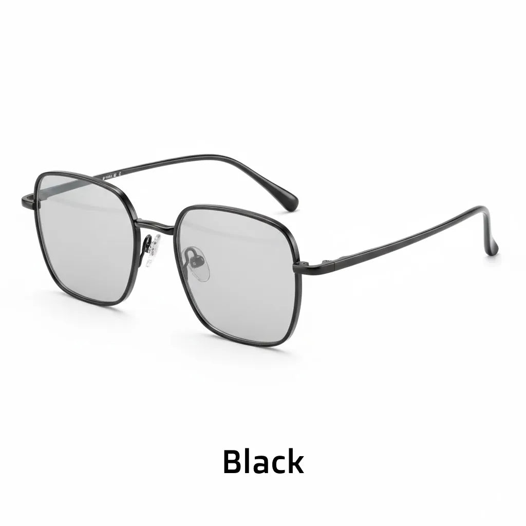 Retro Polygonal Titanium Eyeglass Frame - Unisex Optical Prescription Glasses