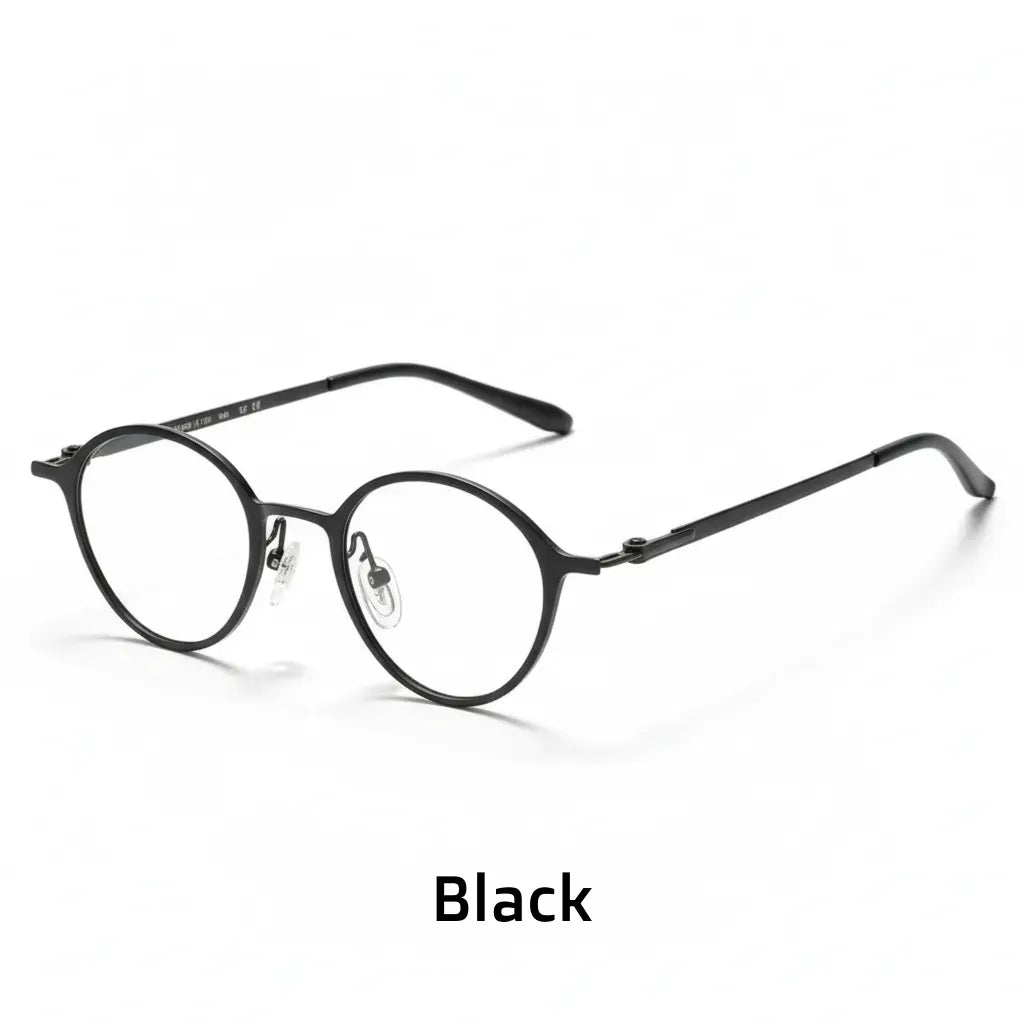 Ultra Light Oval Metal Eyeglass Frame - Anti Blue Light Optical Prescription Glasses