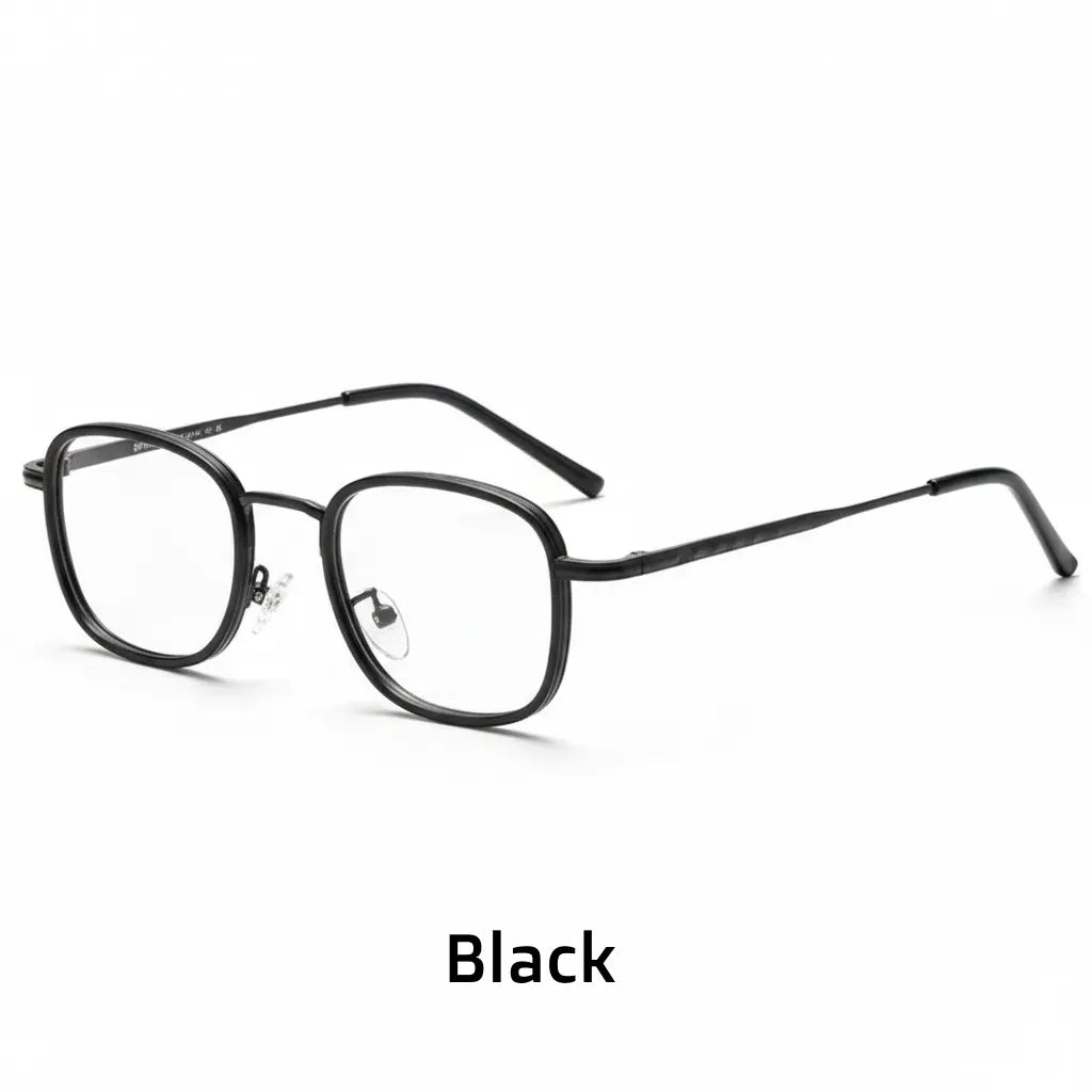 Retro Oval Metal Glasses Frame - Anti-Blue Light Optical