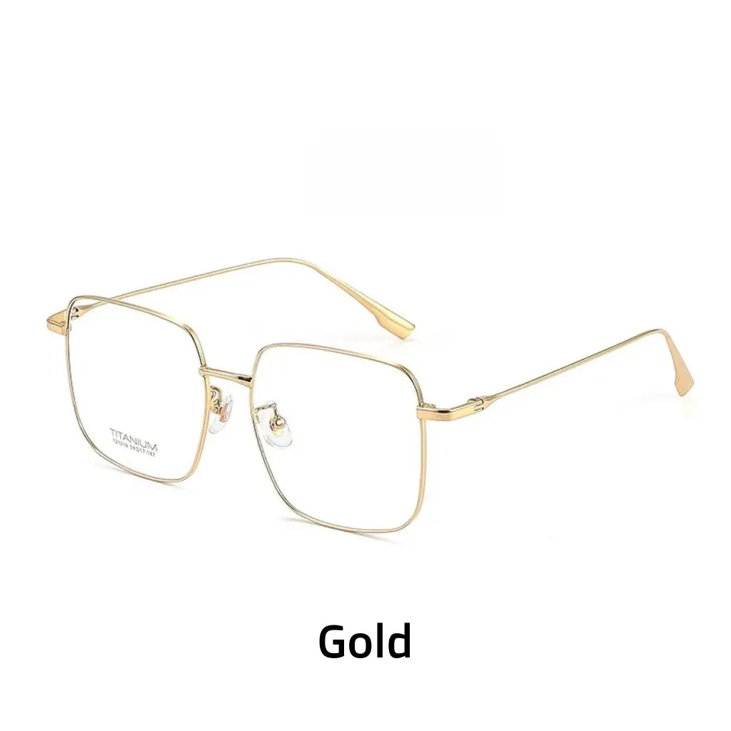 Ultra-Light Titanium Square Glasses Frame - Large Women's Optical