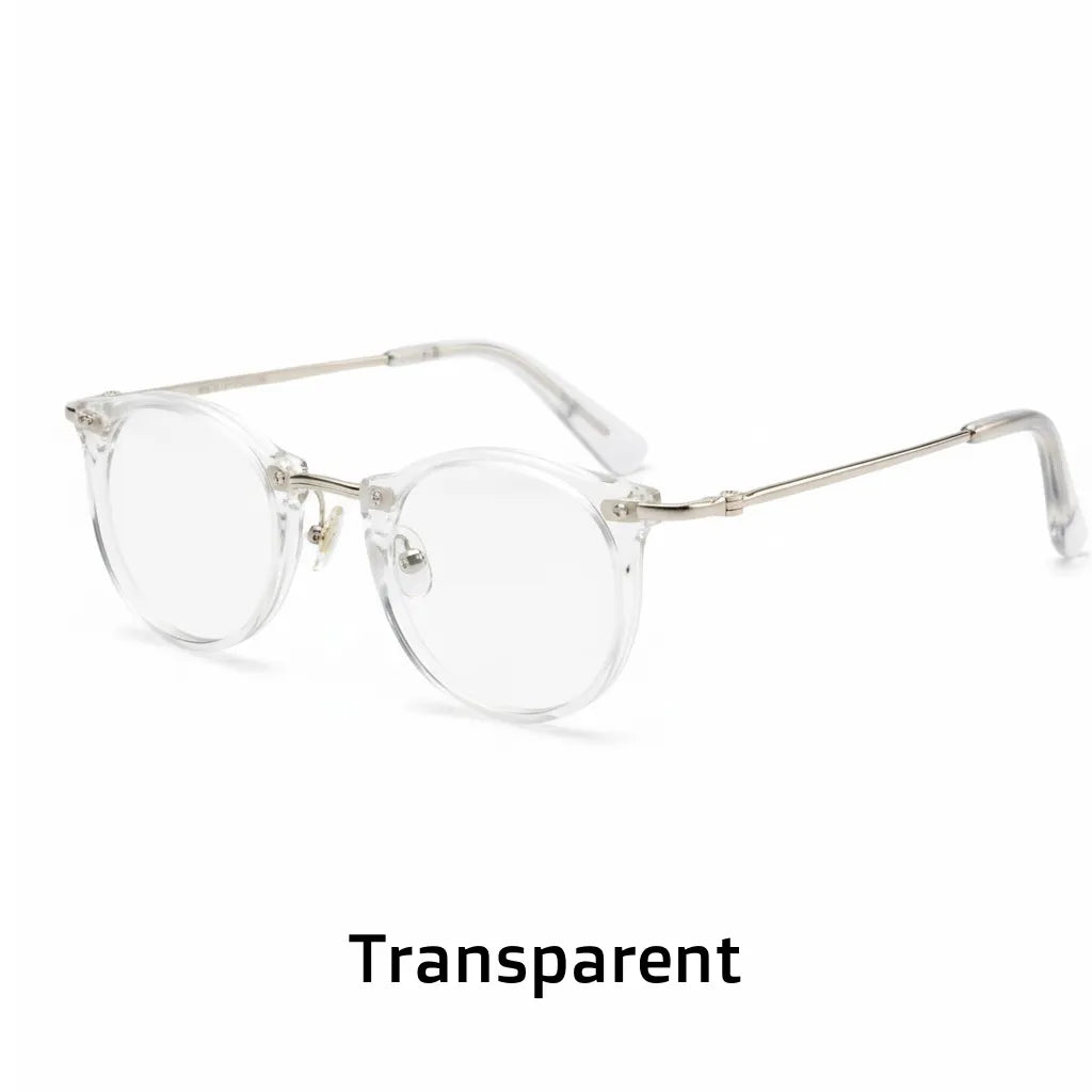 Ultra Light Round Retro Eyeglass Frame - Japanese Style Optical Prescription