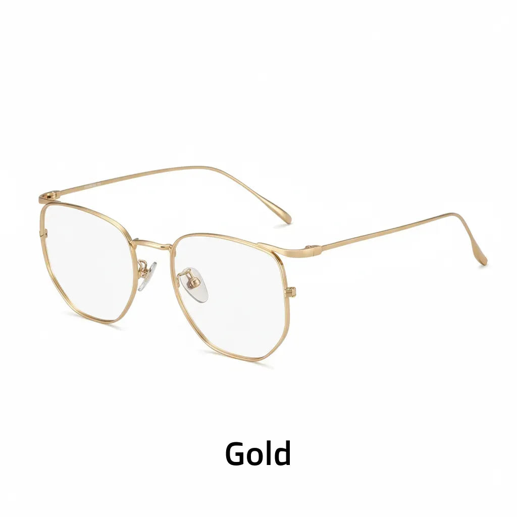 Anti-Blue Light Titanium Optical Glasses Frame - Polygonal Design