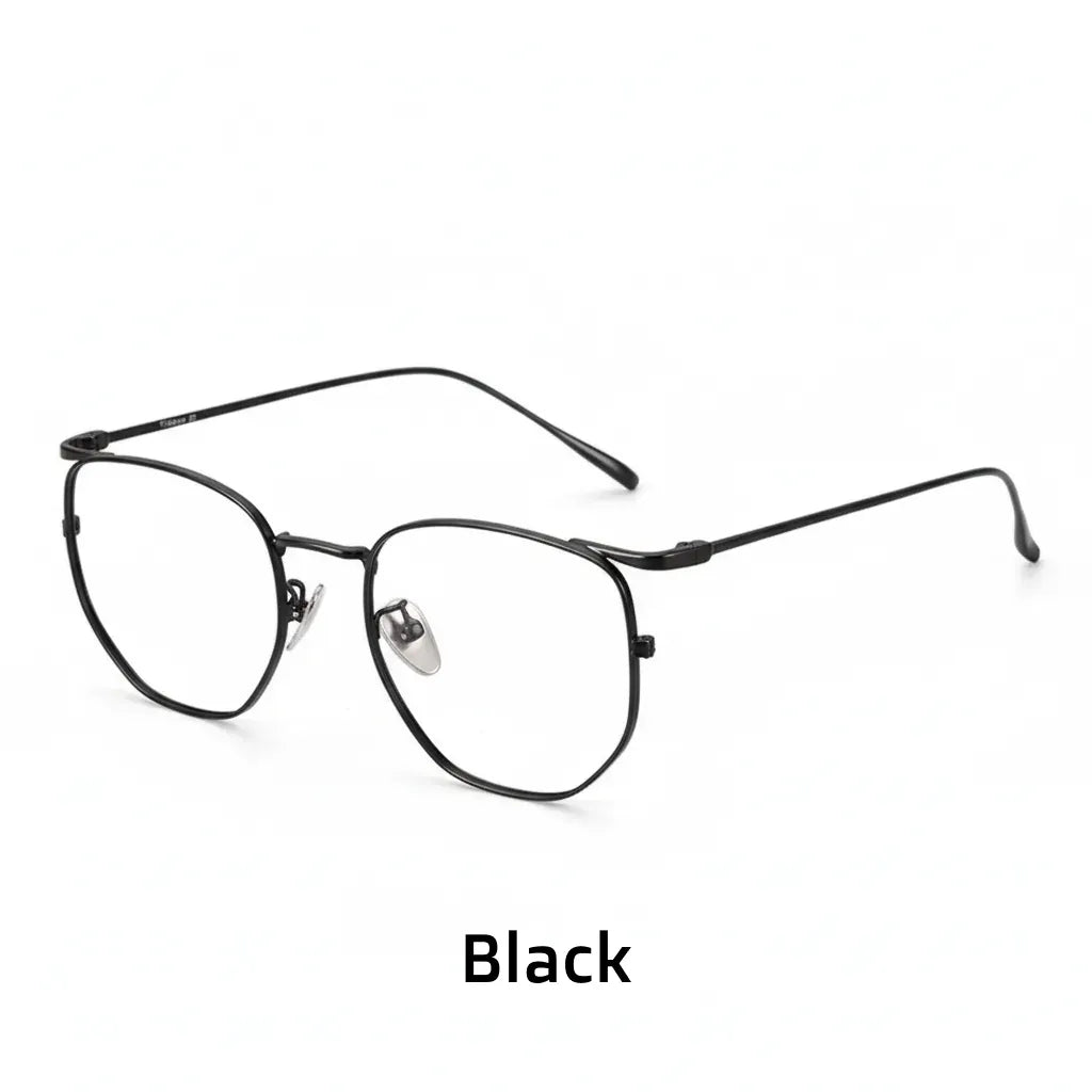 Anti-Blue Light Titanium Optical Glasses Frame - Polygonal Design
