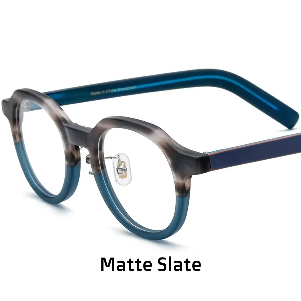 Multi-Color Patchwork Square Eyeglasses Frame - Optical Prescription