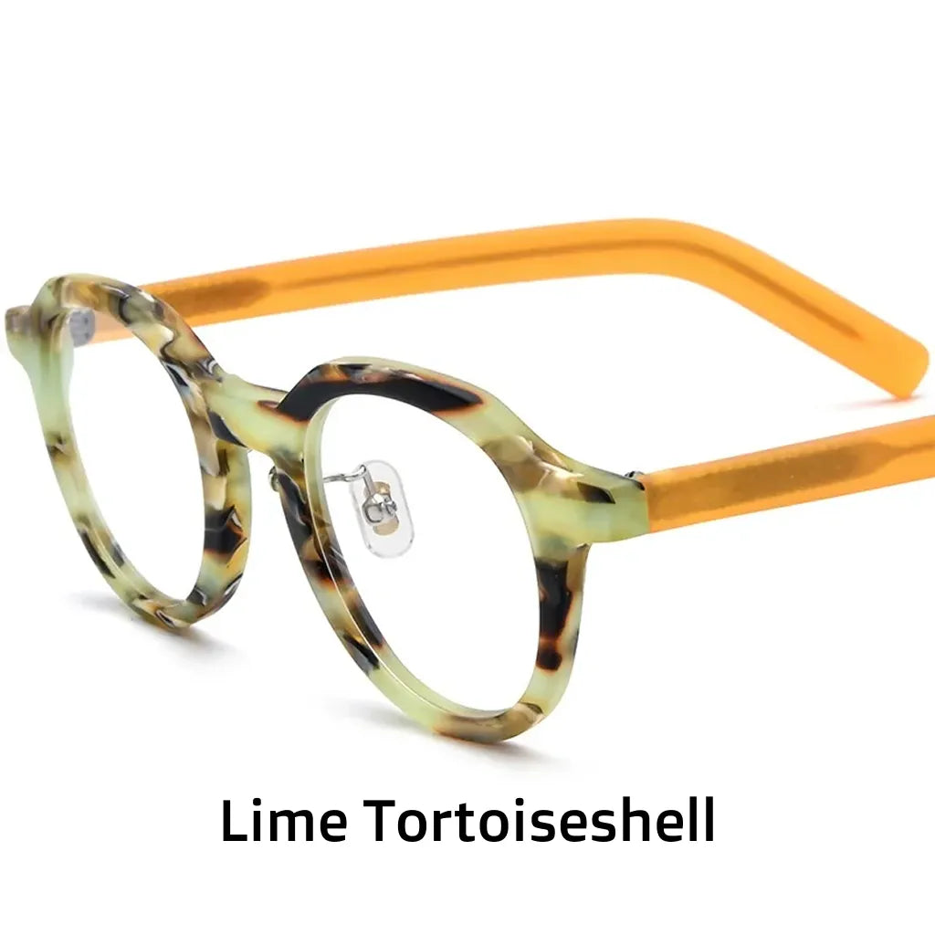 Multi-Color Patchwork Square Eyeglasses Frame - Optical Prescription