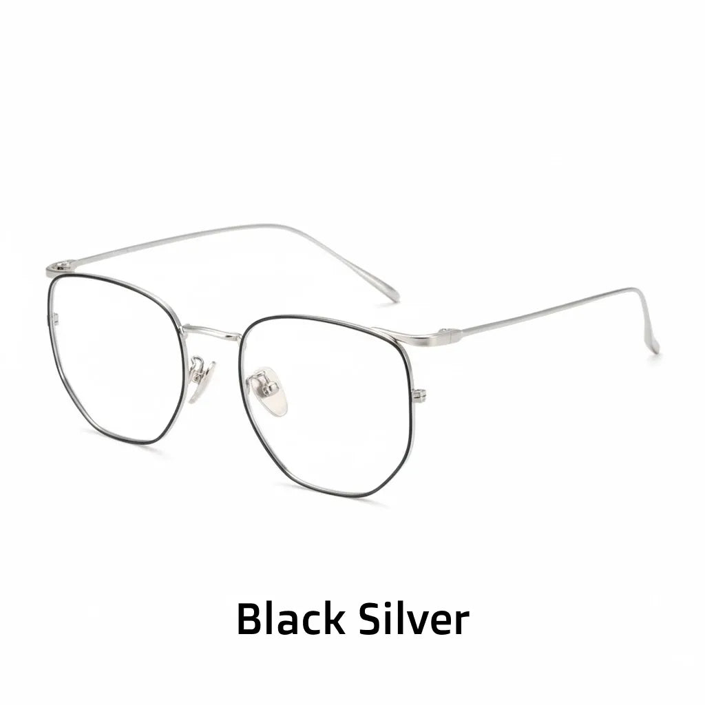 Anti-Blue Light Titanium Optical Glasses Frame - Polygonal Design