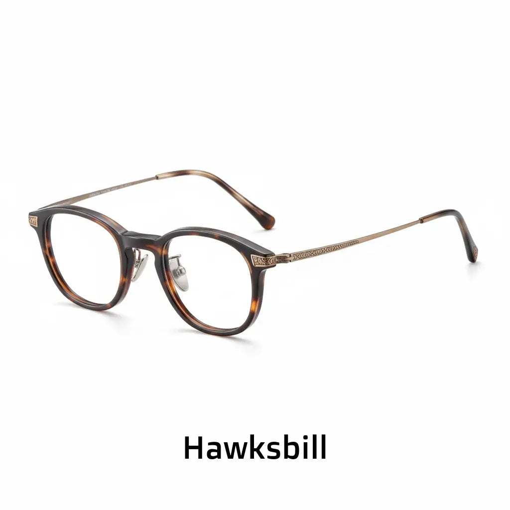 Montatura per occhiali in titanio retrò quadrata - Montatura per prescrizione ottica unisex N-401