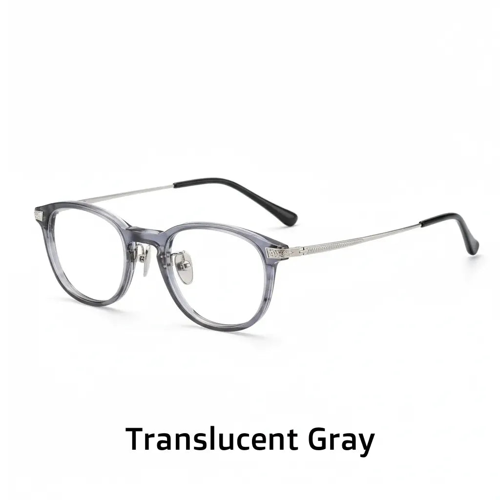 Montatura per occhiali in titanio retrò quadrata - Montatura per prescrizione ottica unisex N-401