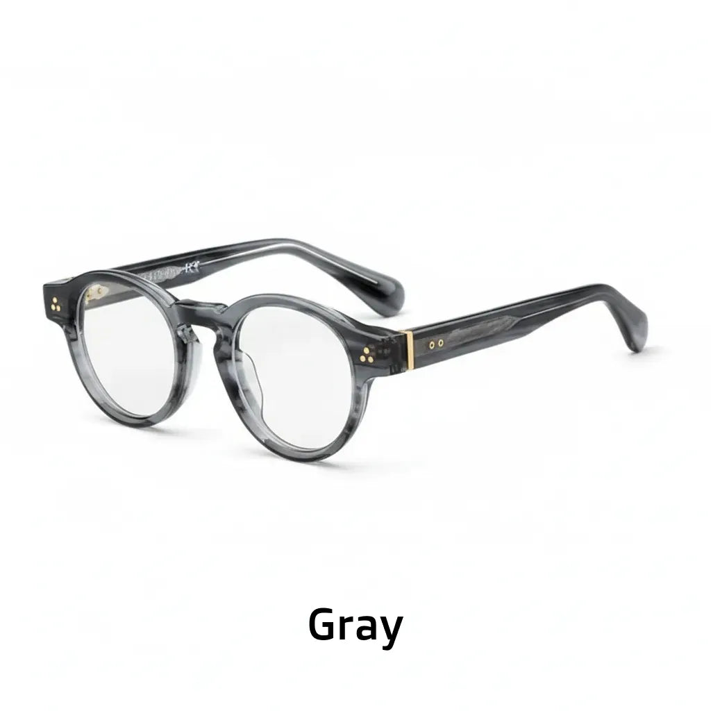Retro Round Acetate Optical Frames - Prescription Eyeglasses