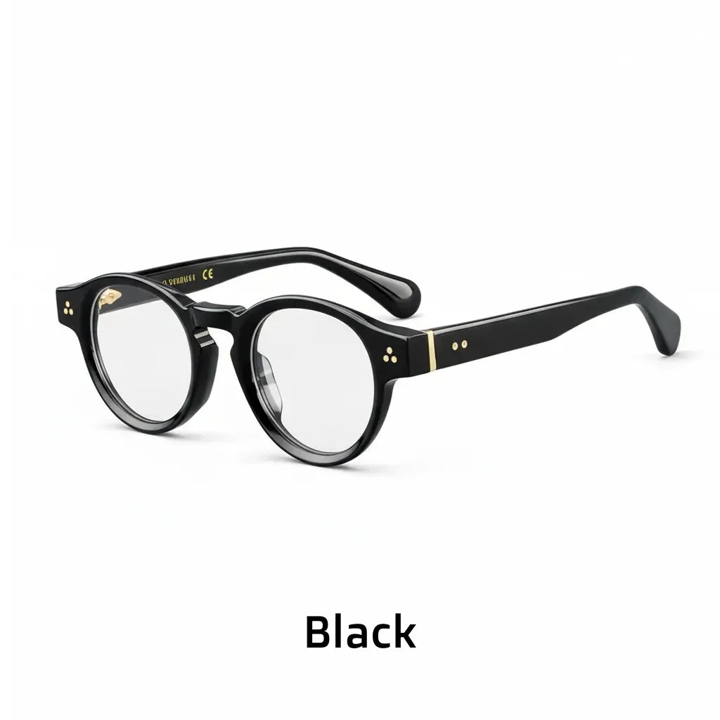 Retro Round Acetate Optical Frames - Prescription Eyeglasses