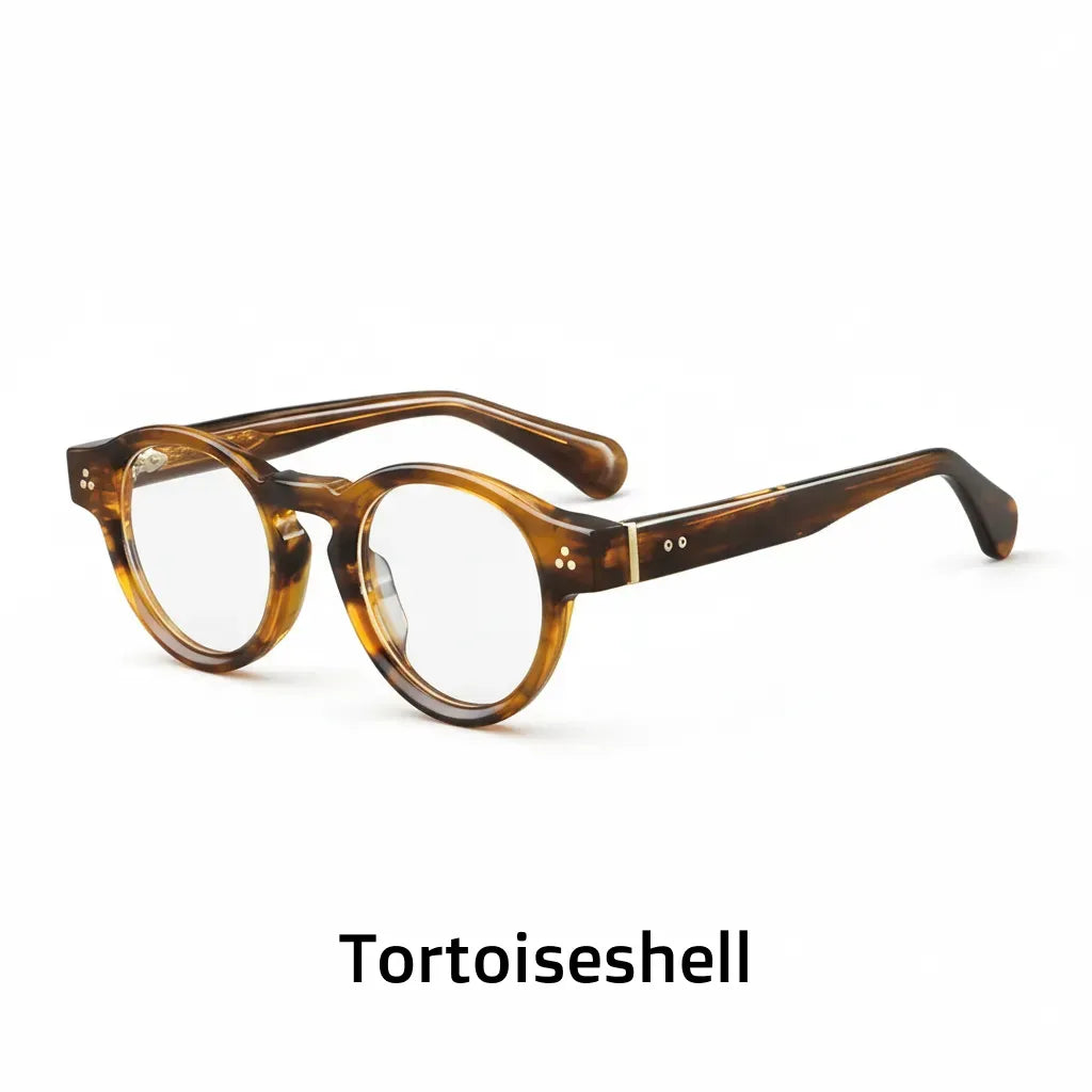 Retro Round Acetate Optical Frames - Prescription Eyeglasses