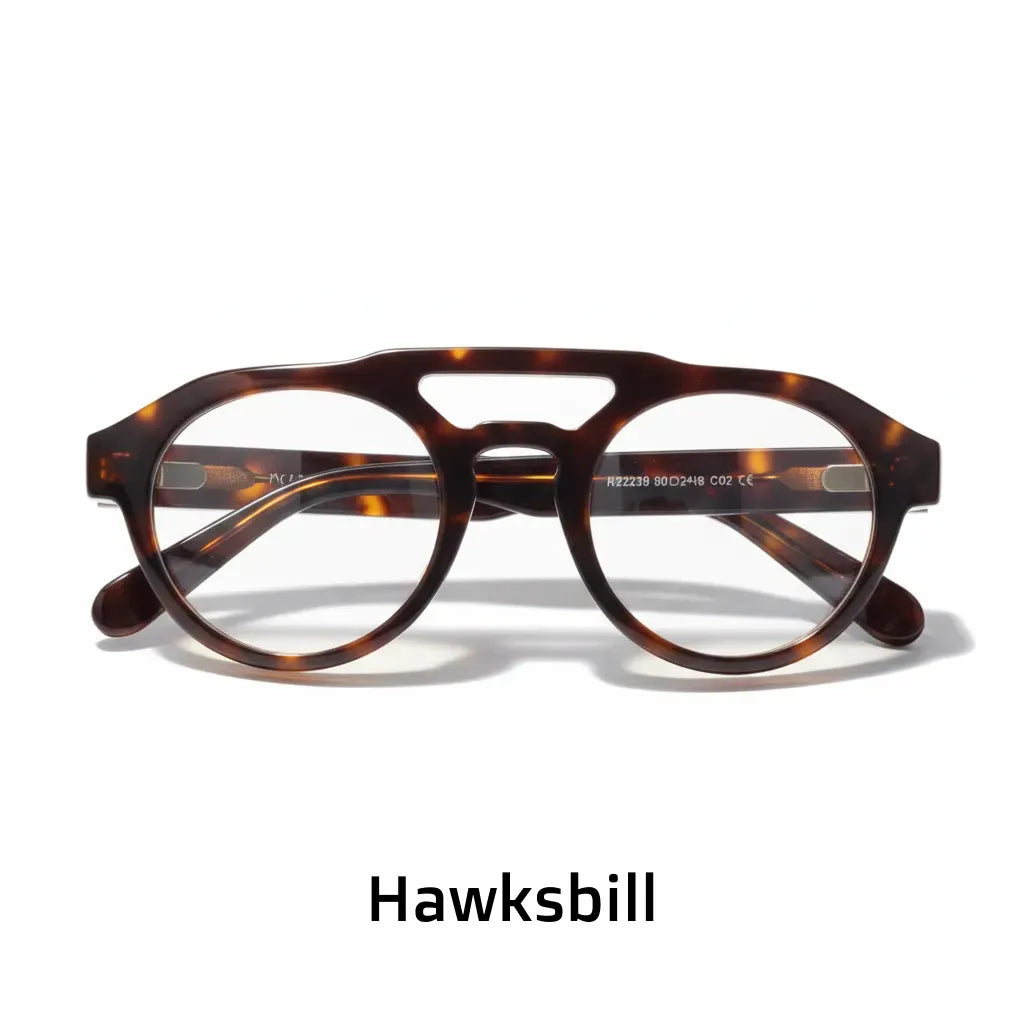 Double Beam Acetate Eyeglasses - Retro Optical Frames Model 2239