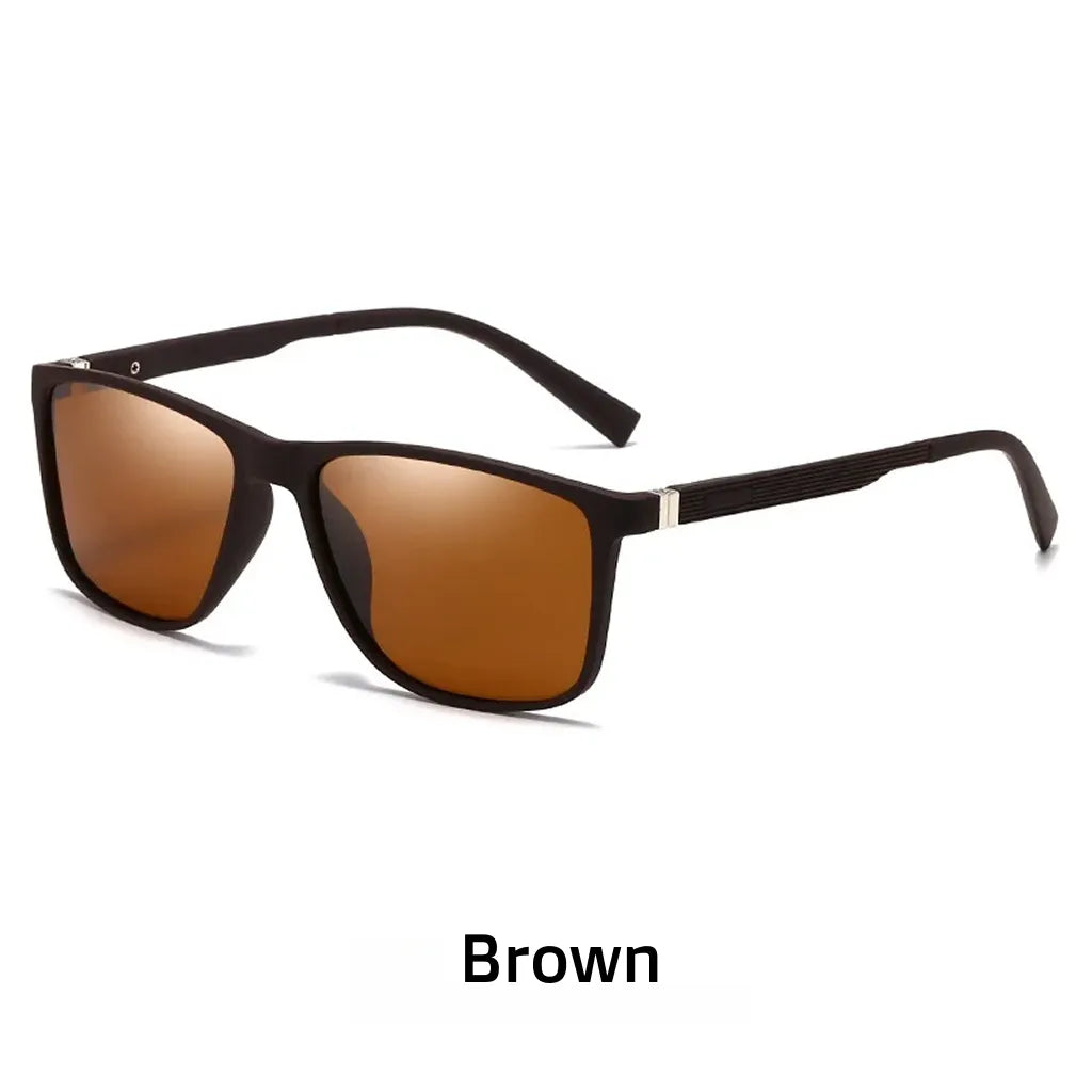 Ultra Light Boxy Polarized Sunglasses - Retro Style for Fishing & Driving