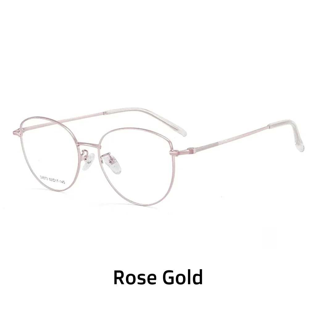 Metal Cat Eye Prescription Glasses - Ultra Light Optical Frames