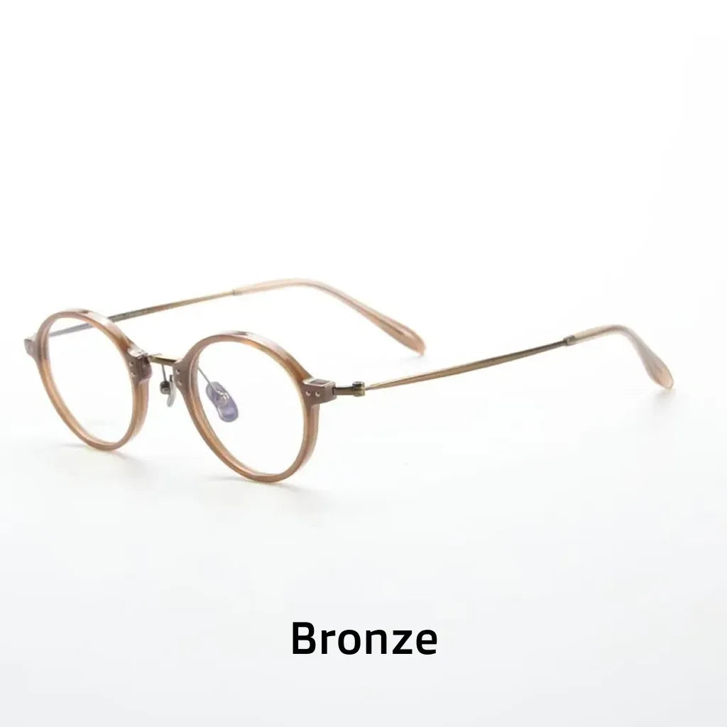 Montures de Lunettes Rondes Rétro Anti-Lumière Bleue - Lunettes de Vue Optiques Unisexes M2316