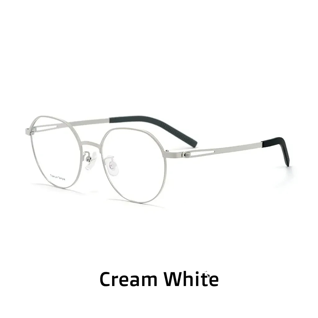 Ultra-Light Titanium Optical Glasses Frame - Retro Polygonal Design