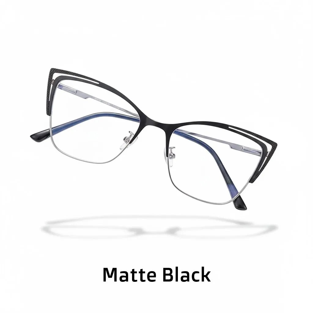 Anti-Blue Light Metal Glasses Frame for Women