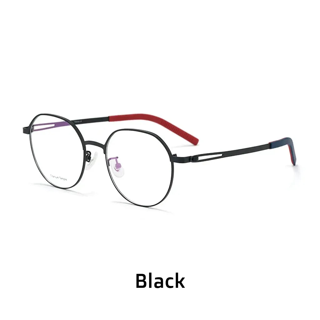 Ultra-Light Titanium Optical Glasses Frame - Retro Polygonal Design