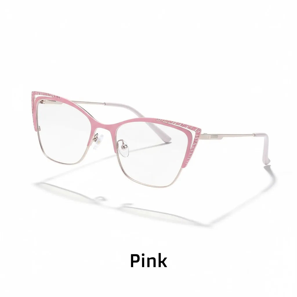 Anti-Blue Light Metal Glasses Frame for Women
