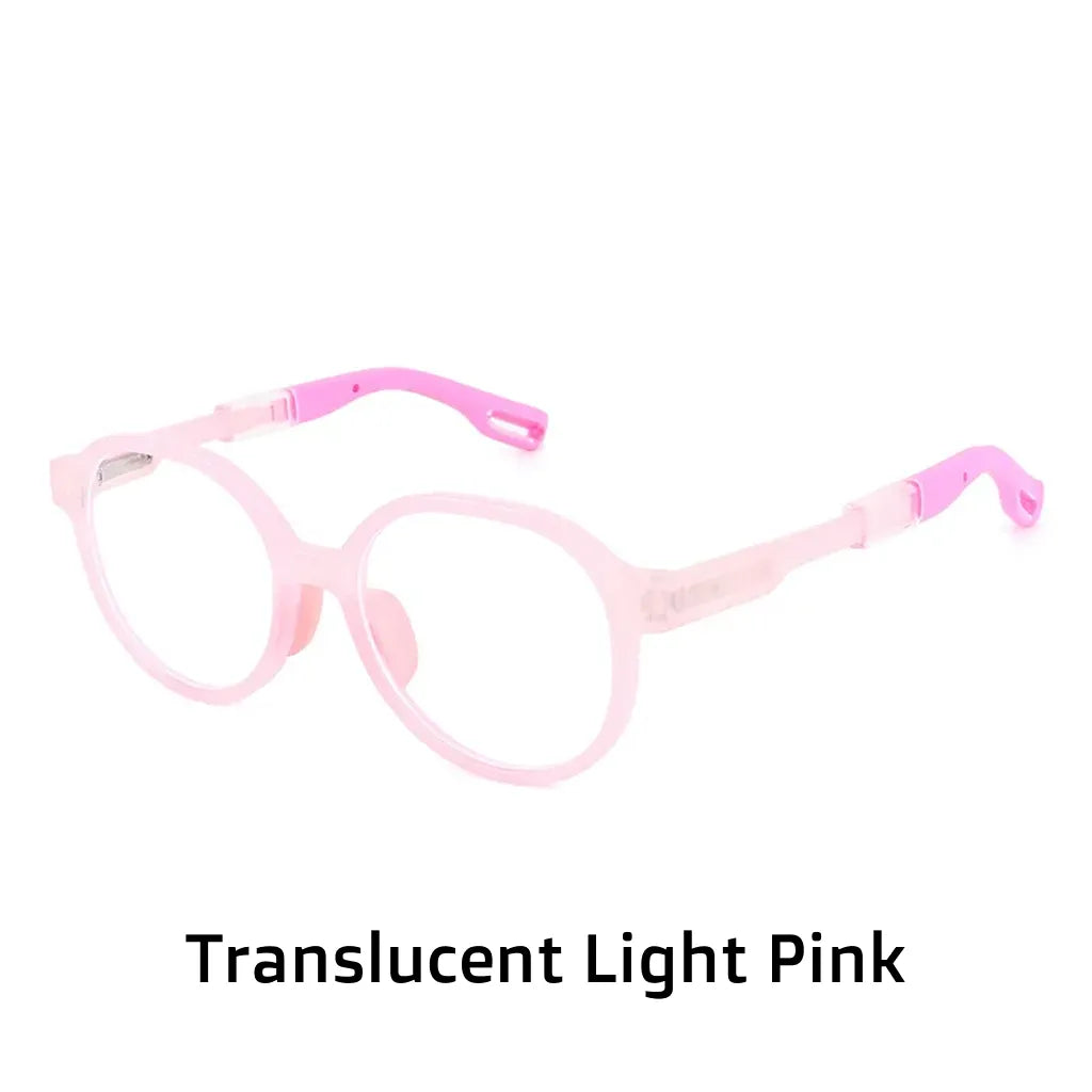 Kids Round Blue Light Blocking Glasses - TR90 Frame Ages 8-12