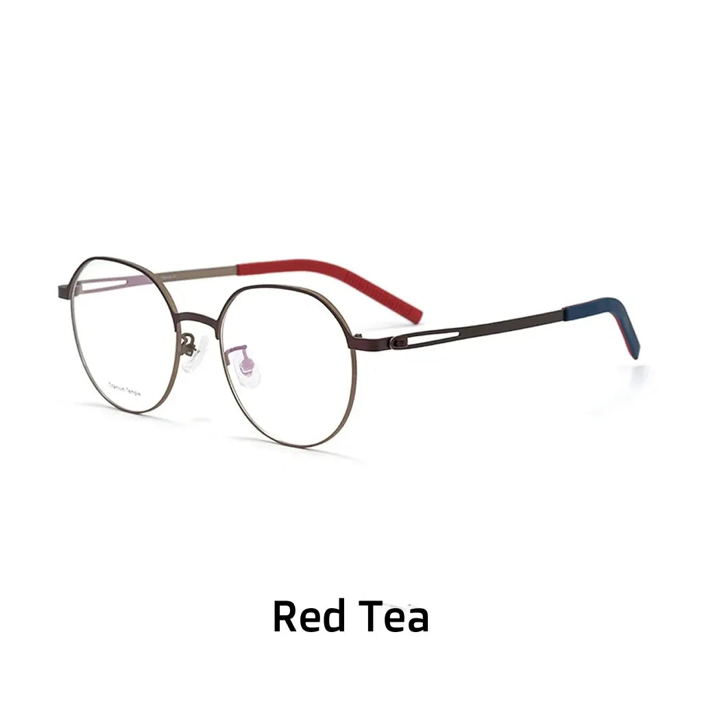 Ultra-Light Titanium Optical Glasses Frame - Retro Polygonal Design