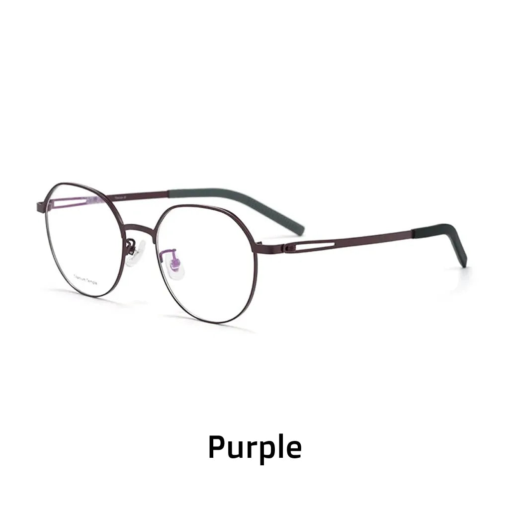 Ultra-Light Titanium Optical Glasses Frame - Retro Polygonal Design