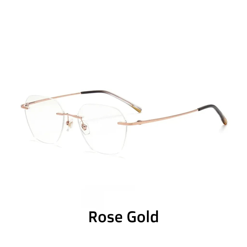 Ultra Light Titanium Frameless Eyeglass Frame - Retro Optical Prescription