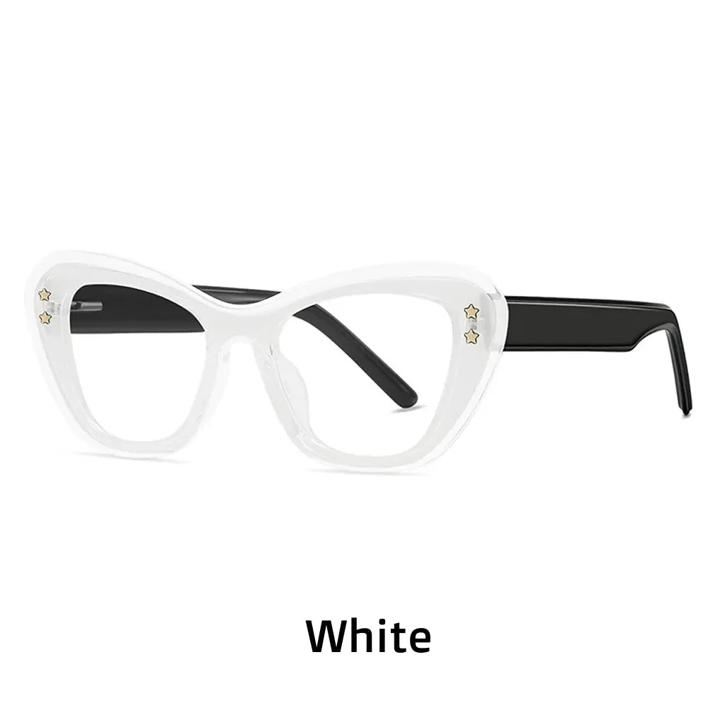 Retro Cat Eye Glasses Frame - Anti Blue Light Optical Prescription