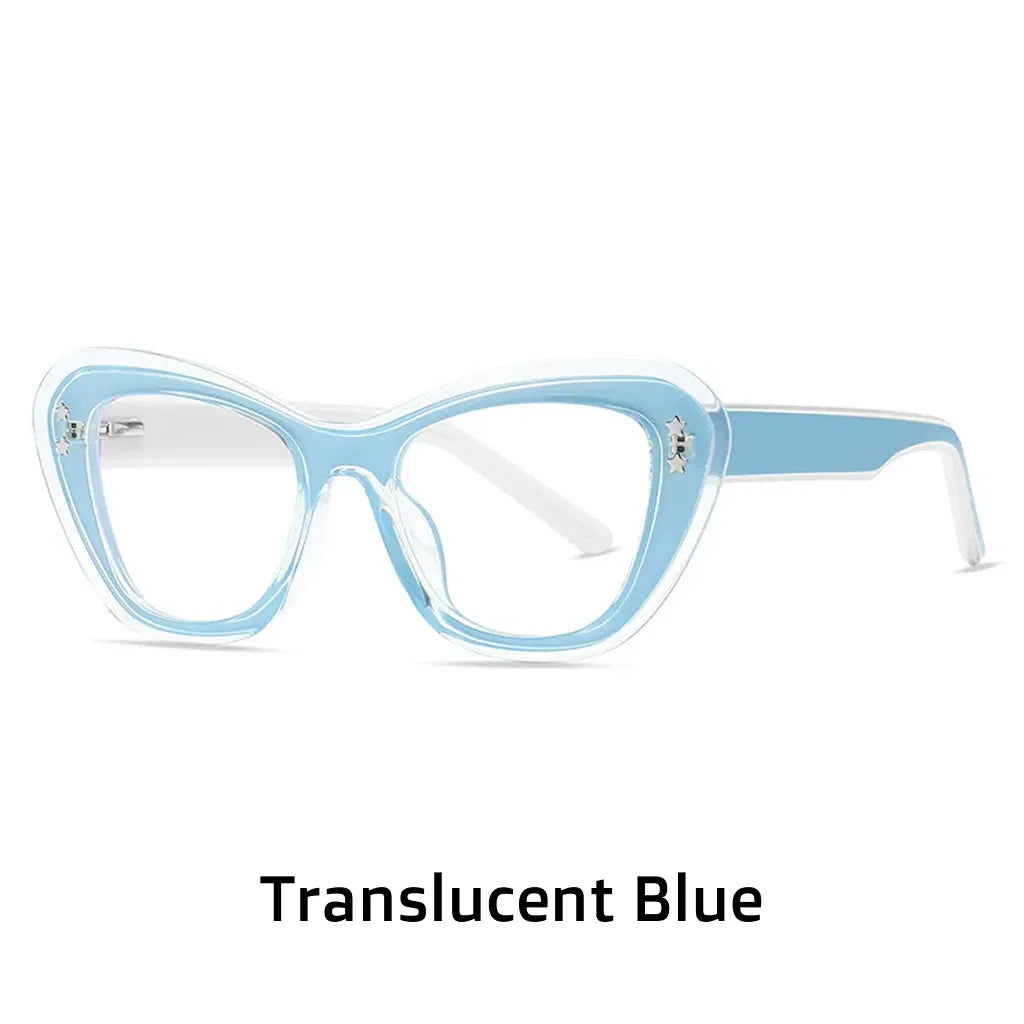 Retro Cat Eye Glasses Frame - Anti Blue Light Optical Prescription