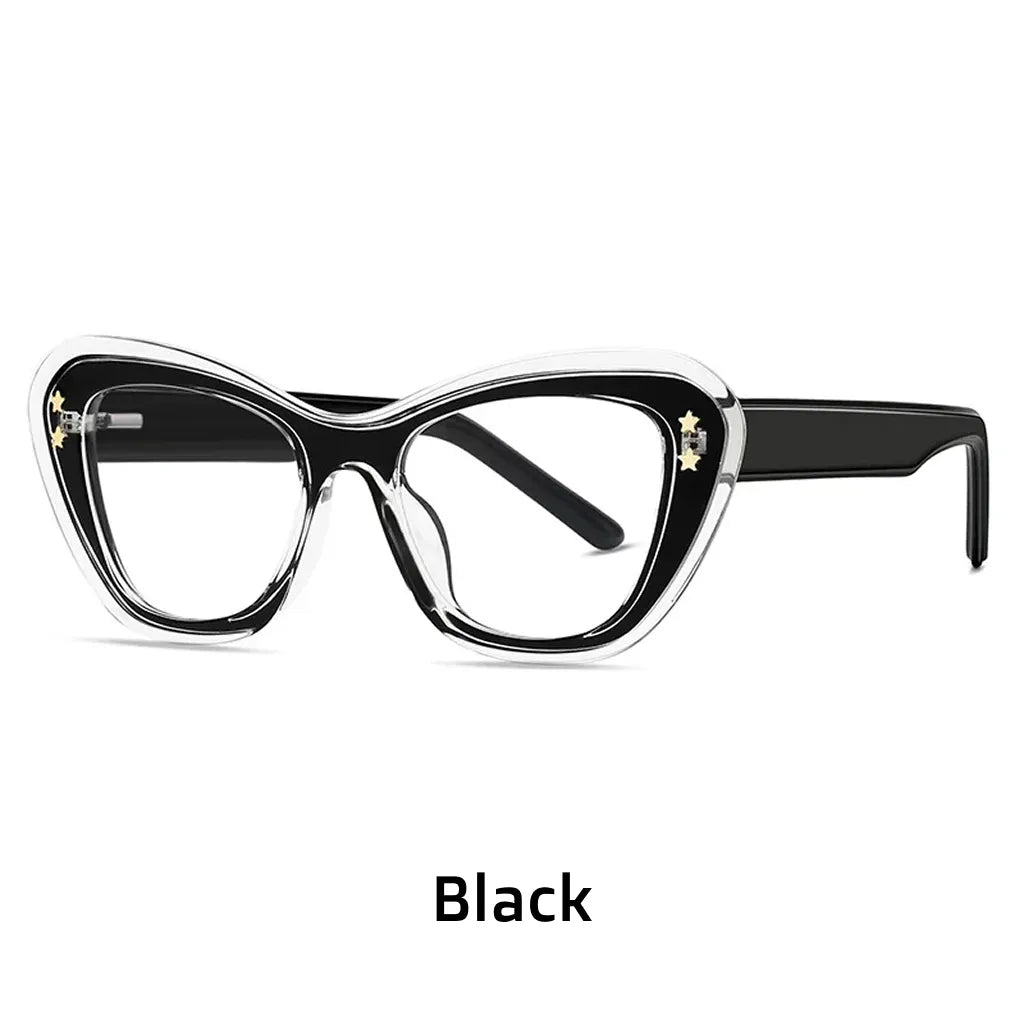 Retro Cat Eye Glasses Frame - Anti Blue Light Optical Prescription