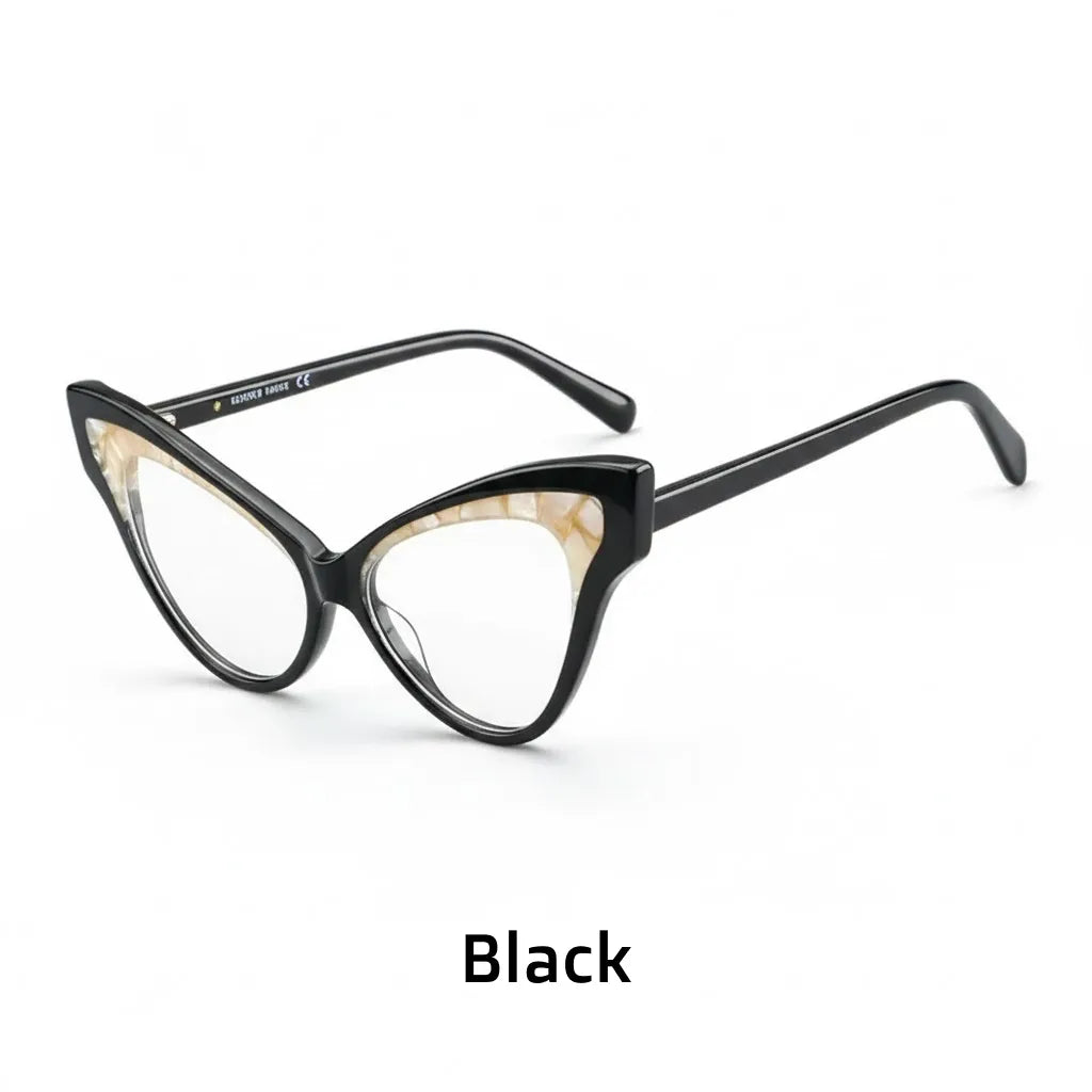 Retro Cat Eye Acetate Eyeglass Frame - Model 21115