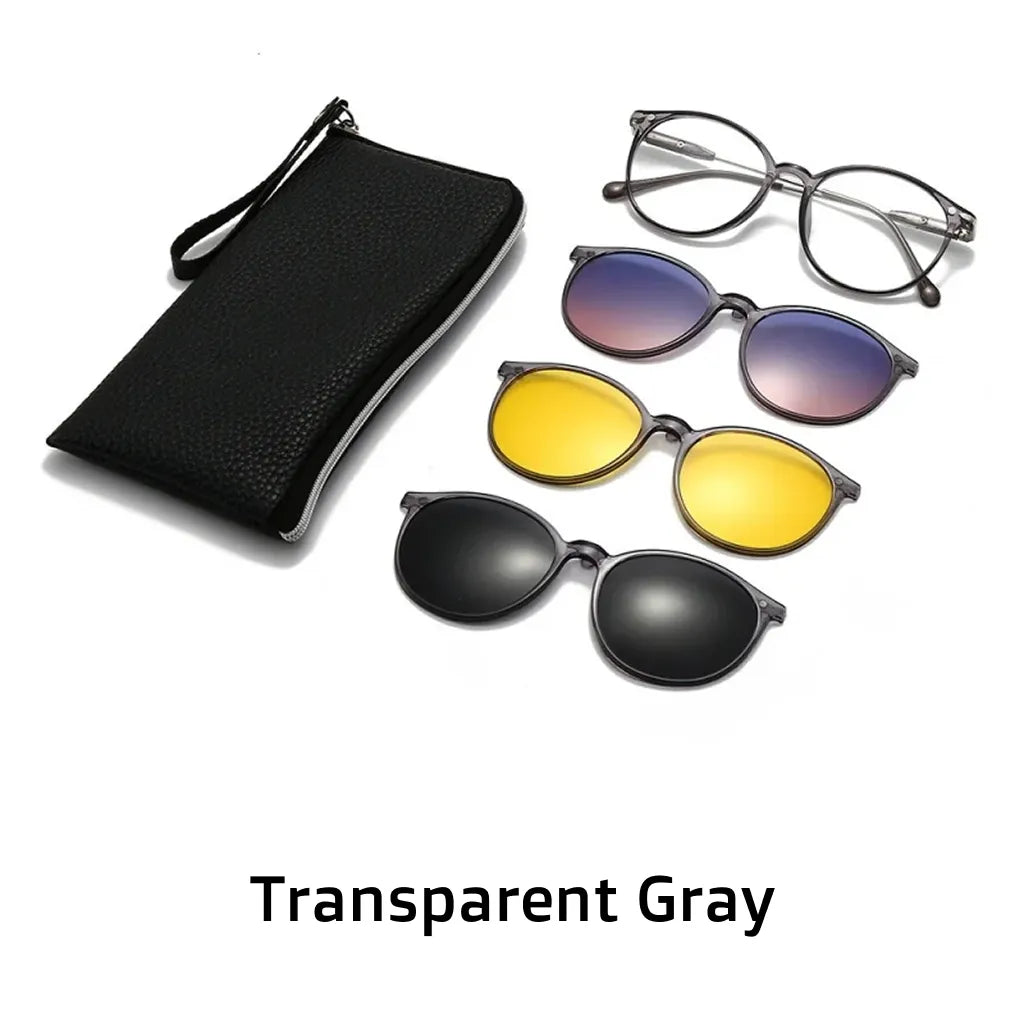 TR90 Retro Circular Polarized 5-in-1 Magnetic Glasses