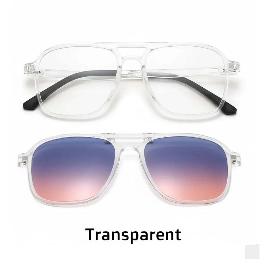 TR90 Magnetic Clip-On Polarized Sunglasses - 2-in-1 Optical Frame