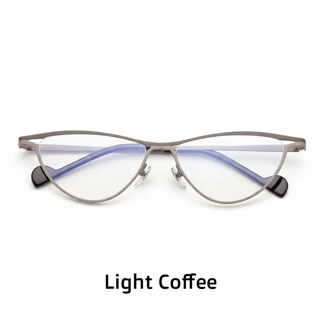 Ultra-Light Titanium Cat-Eye Optical Glasses Frame V20