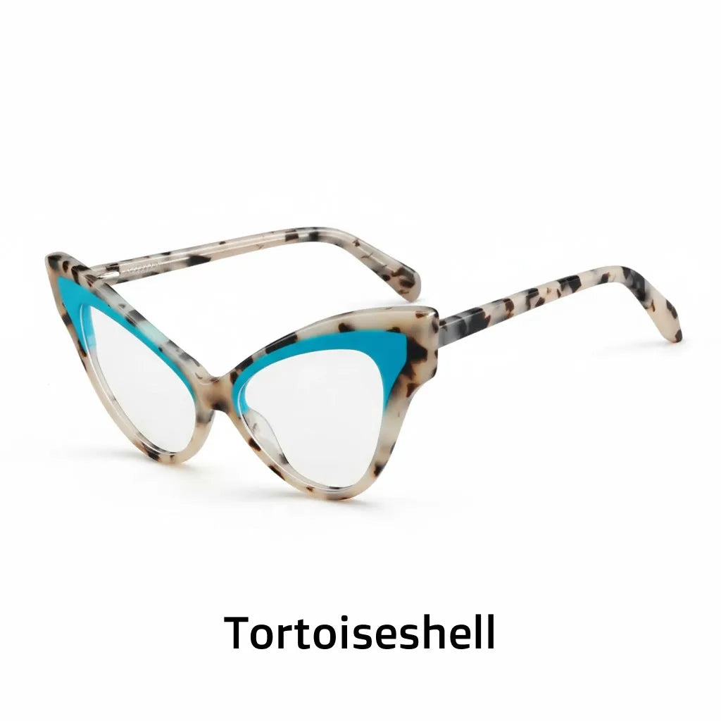 Retro Cat Eye Acetate Eyeglass Frame - Model 21115