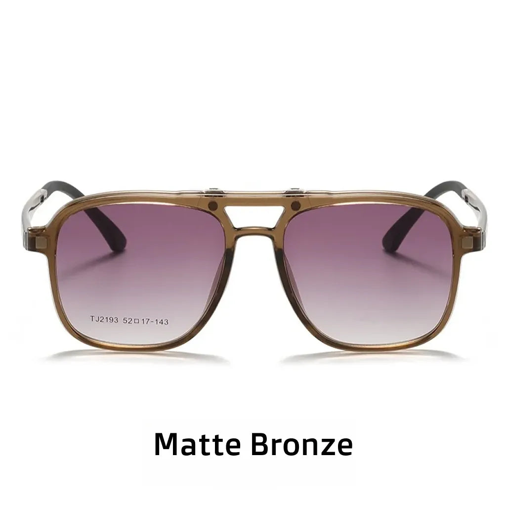 Magnetic 2-in-1 Prescription Glasses with Clip-On Sunglasses