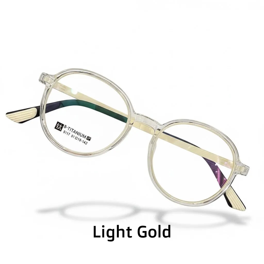 Ultra-Light Titanium Round Glasses Frame